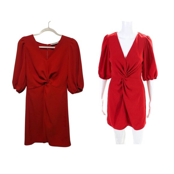 Amanda Uprichard Red Dress Women Size Small Timeless Classic Romantic - Picture 1 of 9